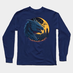 Godzilla King of the Monsters at Night Time Long Sleeve T-Shirt